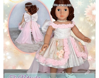 18 Inch Doll Clothes Dress PDF Sewing Pattern Nutcracker Holiday Princess Dress Luminaria Designs Christmas Gift Gown