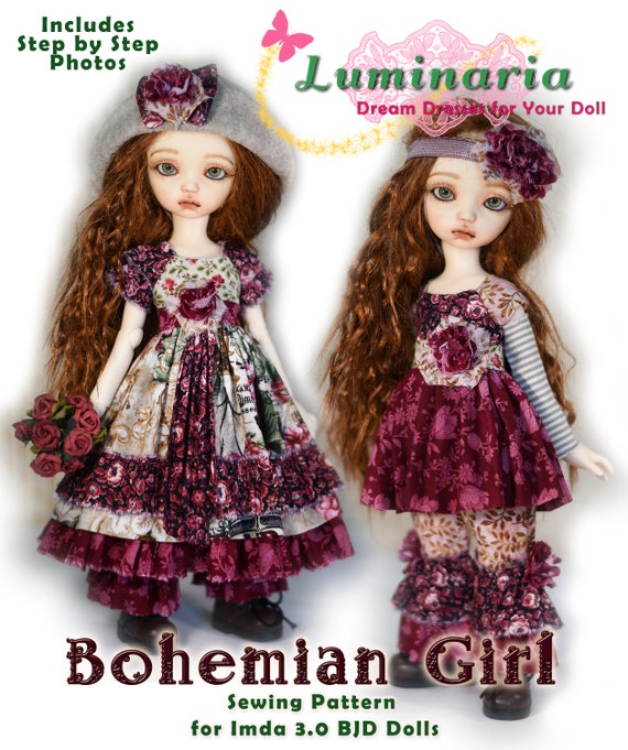 PDF Doll Clothes Pattern Fits Imda 3.0 Doll Soom YOSD 1 6 BJD Dress by Luminaria Designs Sewing Pattern for Ball Jointed Doll Etsy