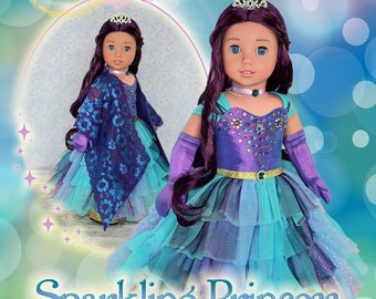 18 Inch Doll Clothes Dress PDF Sewing Pattern For 18&quot; Dolls Fits American Girl Sugar Plum Fairy Dress Luminaria Designs Christmas Gala