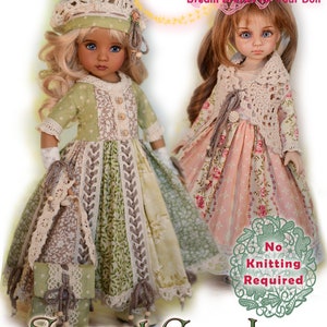 Wzór na ubranka dla lalki Little Darling dla 13" Dianna Effner My Meadow Avery Iplehouse KID Paola Reina Dress Instant Download by Luminaria