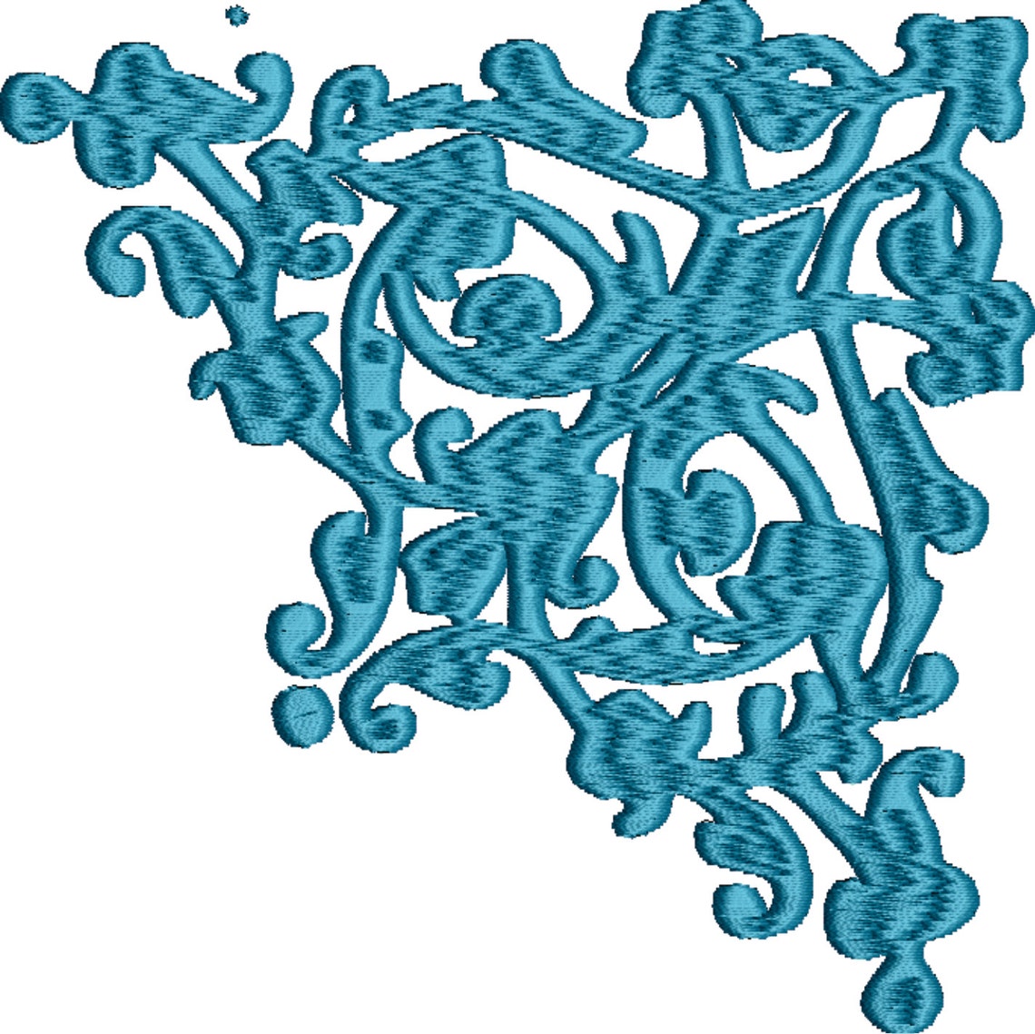 Decorative Floral Corner Machine Embroidery File Design .vip Etsy