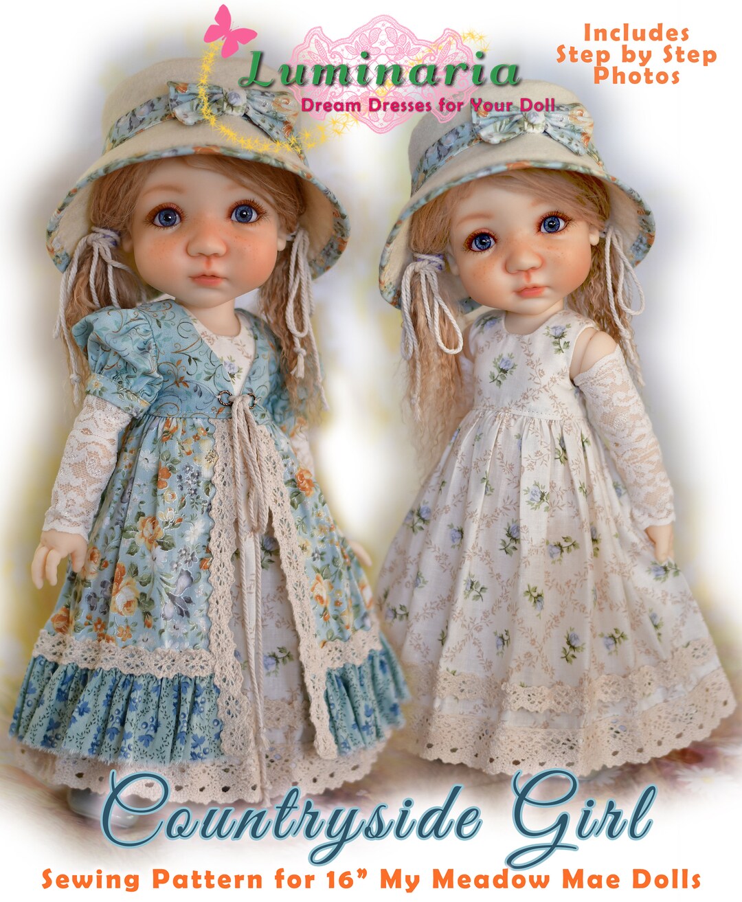 PDF Doll Clothes Pattern Fits Ball Jointed Doll 16