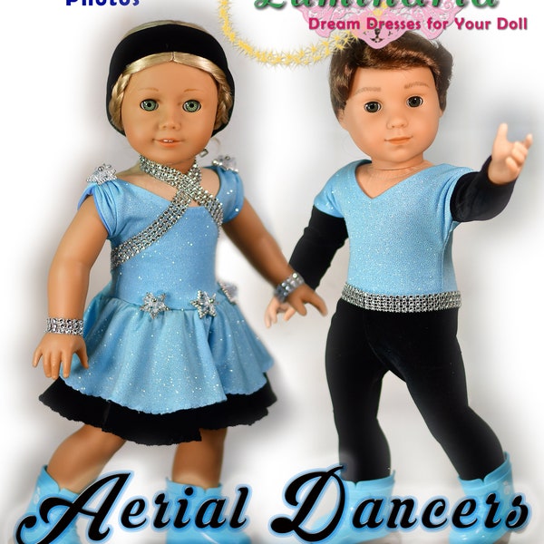 Modèle de vêtements de poupée de 45,7 cm pour poupées de 45,7 cm comme American Girl Dress Ballet Patinage sur glace Patinage à roulettes Téléchargement instantané par Luminaria Designs