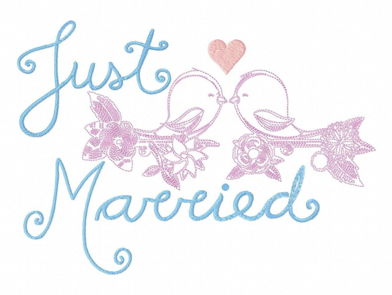 Just married wedding embroidery design file machine embroidery  etsy Just married wedding embroidery design file machine embroidery  etsy
