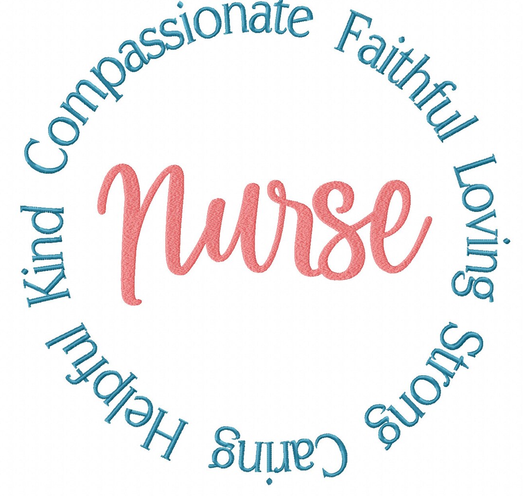 Nurse Embroidery Design File Health Care Worker DIY Gift Face Mask Embroidery Digital Download