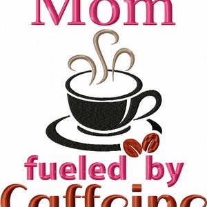 Fichier de motif de broderie pour la fête des mères, tasse à café, masque facial, T-shirt, motif à la machine, téléchargement numérique dst pes jef et plus