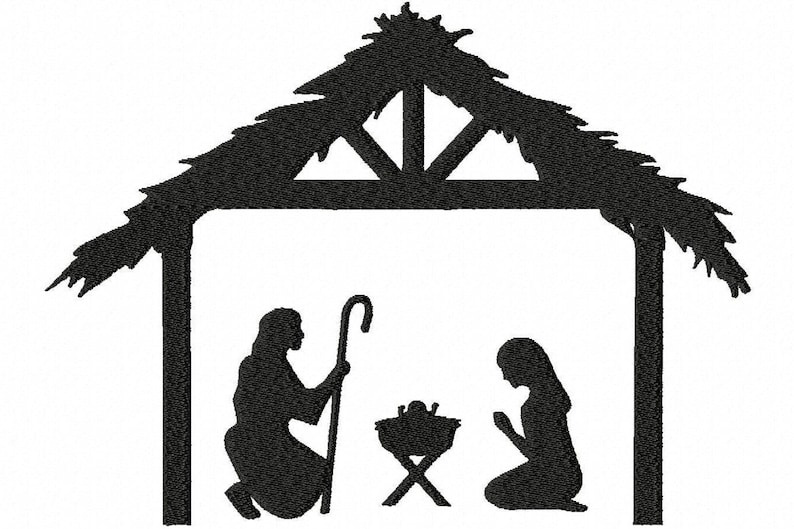 Nativity Manger Scene Embroidery Design File .vip .vp3 .hus Etsy