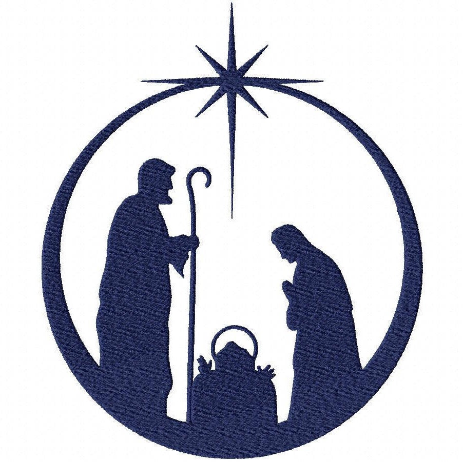 Nativity Manger Scene Embroidery Design File .vip .vp3 .hus Etsy