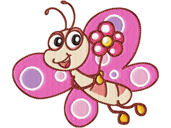 Butterfly and Flower Embroidery Design File .vip .vp3 .hus .pes .pec .jef .sew .xxx .csd .dst .exp .emd .10o .pcs .pcm Fits 4x4 hoop