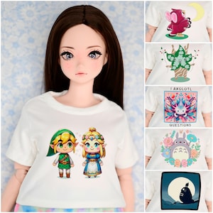 Smart Doll Peer Body Fan Art T-shirt 23,5" 1/3 SD BJD Trendy Anime Ball Jointed Luminaria Jurk UwU Gamer Leuke Manga Chibi