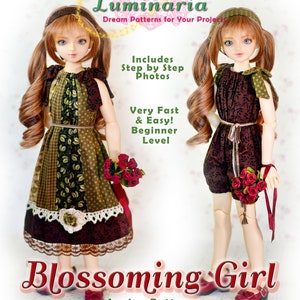 Pleat Dress Doll Clothes Sewing Pattern 43cm Ball Joint MSD Dollfie Pleat Dress Doll Clothes Sewing Pattern 43cm Ball Joint MSD Dollfie