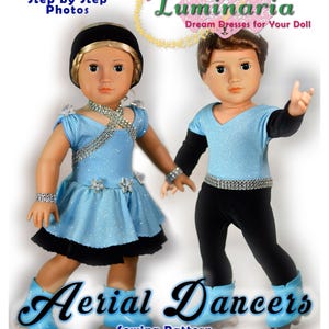 18 Zoll Puppenkleidung Muster Mädchen Kleid Ballett Eislaufen Rollschuhlaufen Instant Download von Luminaria Designs