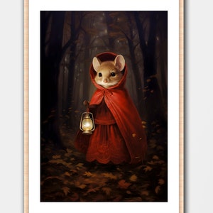 Mrs. Frisby and the Rats of Nimh Fan Art Print Wall Home Decor Poster Dark Academia Literature Book Lover Gift Baby Nursery Kids Room Mouse