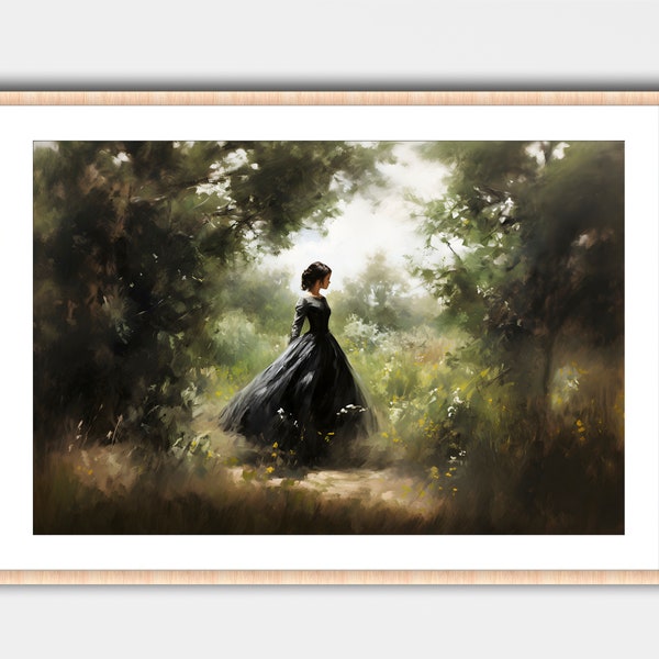 Jane Eyre Charlotte Bronte Sisters Fan Art Print Wall Home Decor Poster Poetry Literature Literary Book Lover Gift Modern Victorian Art