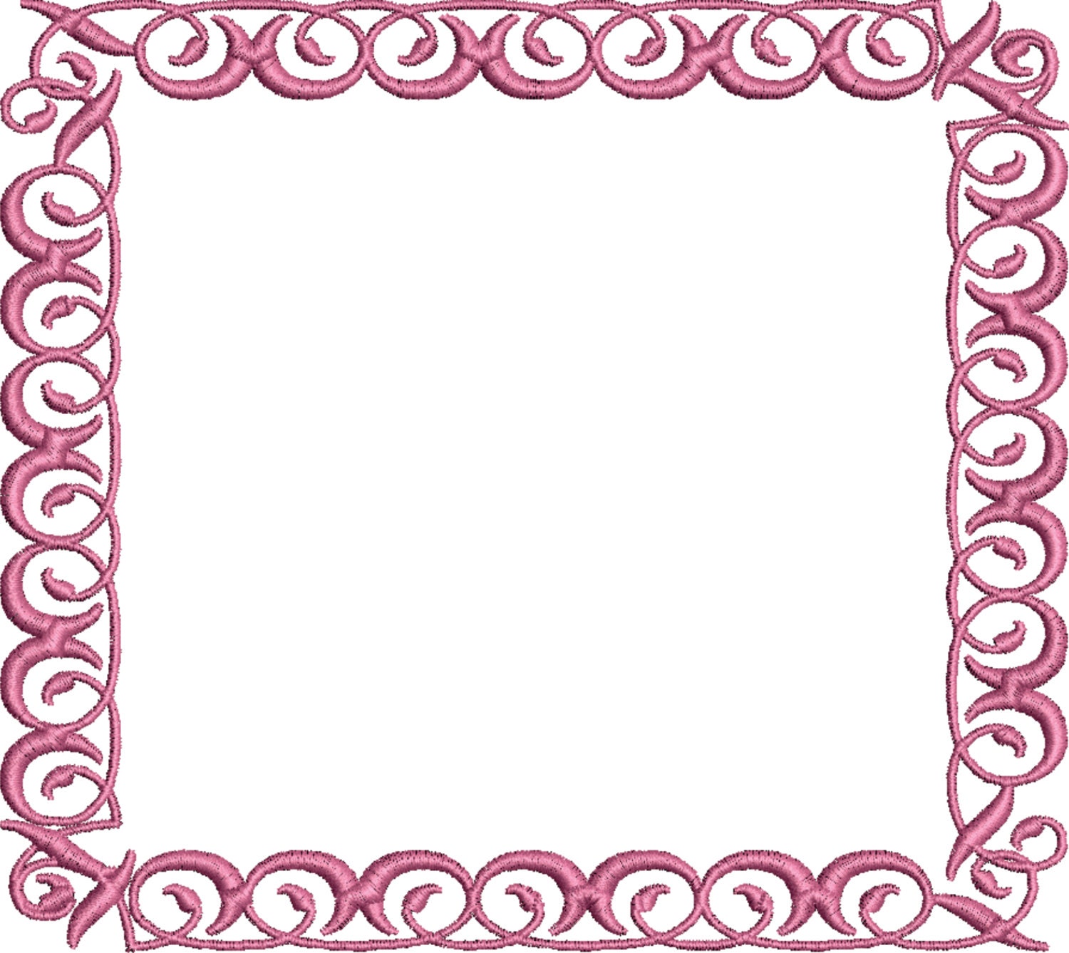 Decorative Frame Machine Embroidery Design File .vip .vp3 .jan Etsy