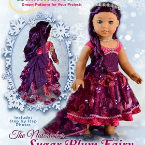 Vestiti per bambole da 18 pollici vestito PDF modello di cucito per bambole da 18 pollici come American Girl Sugar Plum Fairy Dress Luminaria Designs