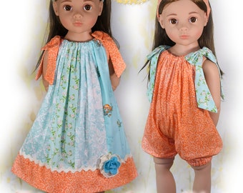 Gotz Happy Kidz PDF Doll Dress Clothes Pattern Fits 19.5" Hannah Kidz n' Cats 18" Slim Dolls by Luminaria Designs