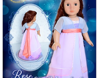 18 Inch Doll Clothes PDF Sewing Pattern Rose Titanic Edwardian Dress Gown Luminaria Designs Christmas Gala Formal Prom