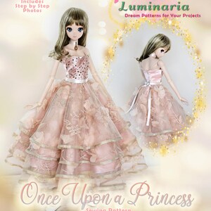 Smart Doll Clothes Pattern 23.5" 1/3 BJD SD Dress Clothing Ball Jointed Dolls Dollfie Dream Luminaria Designs