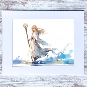 Printable Wall Art Ophilia Octopath Traveler Anime Fan Art Print Home Decor Poster Geek Nerd Gaming Gamer Concept Computer Room Watercolor