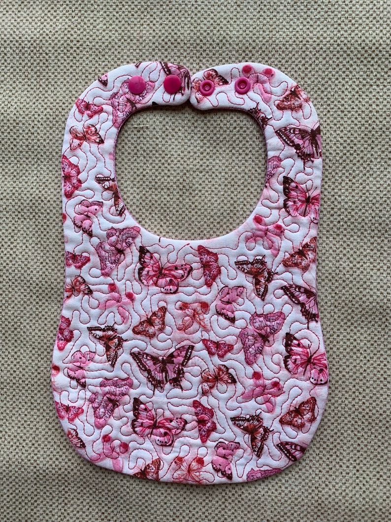 In the Hoop Baby Bib Stipple Embroidery Design File Pattern Etsy