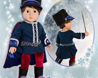 18 Inch Boy Doll Clothes Dress PDF Sewing Pattern The Nutcracker Christmas Dress by Luminaria Designs