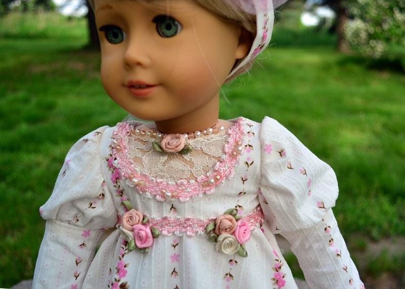 PDF Doll Clothes Dress Pattern Fits 18 American Girl Caroline Regency Jane Austen Early 1800's Gown by Luminaria image 2