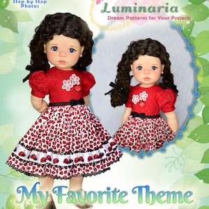 PDF Doll Clothes Pattern Fits 18&quot; My Meadow BB Saffi & Bailey Chubby 1/4 msd BJD Luminaria Designs