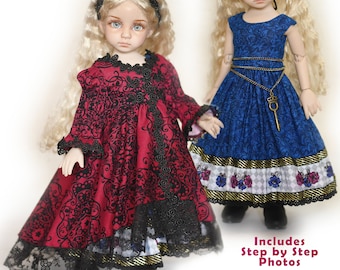 Little Darling Doll Clothes Pattern For 13" Dianna Effner My Meadow Avery Iplehouse KID Paola Reina Dress Instant Download by Luminaria
