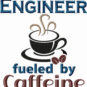 Ingénieur, tasse à café, masque facial, T-shirt, fichier de conception de broderie, motif de broderie Machine, téléchargement numérique dst pes jef et plus, travail à domicile