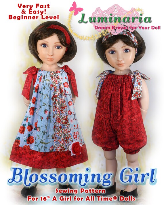 PDF 2 Versions of Regency Dress Pattern For 16/" A Girl For All Time AGAT Dolls