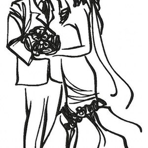 Sposa E Sposo Ricamo Matrimonio Disegno File Di Ricamo Modello Etsy