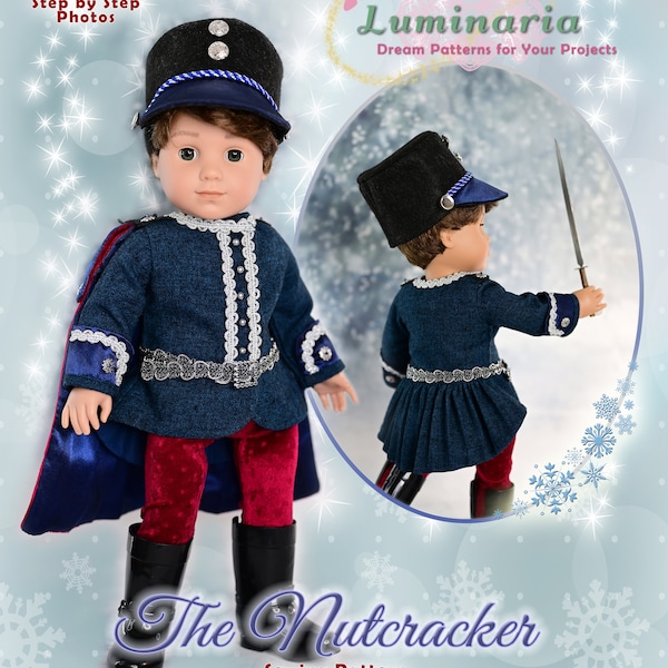 18 Inch Boy Doll Clothes Dress PDF Sewing Pattern For 18" Dolls Such as American Girl The Nutcracker Christmas Dress by Luminaria Designs