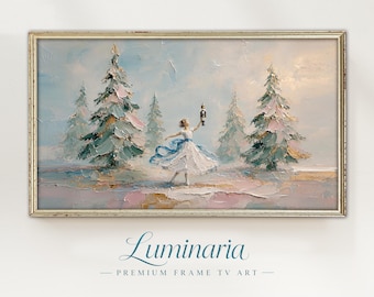 The Nutcracker Frame TV Art 4K Christmas Holiday Neutral Modern Textured Impasto Digital Instant Download Light Academia