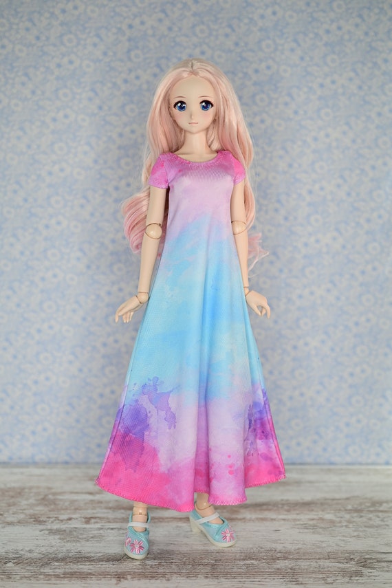 Buy Smart Doll Tie Dye Maxi Dress Watercolor Collection 23.5" 1/3 SD BJD  Kaye Wiggs Volks Dollfie Dream Trendy Anime Ball Jointed Luminaria Online  in India - Etsy