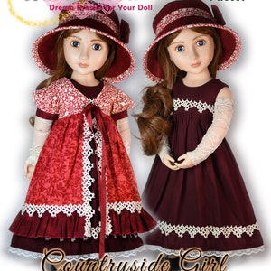 PDF Doll Clothes Pattern Fits 16&quot; A Girl for All Time 16&quot; Slim Dolls by Luminaria Designs
