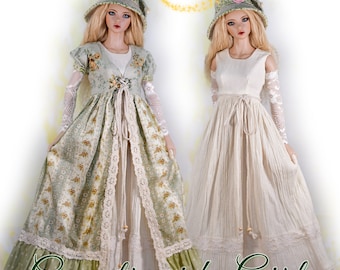 BJD Doll Clothes Pattern Fits 18" Iplehouse FID Fashion MSD Ball Jointed Dolls by Luminaria Designs