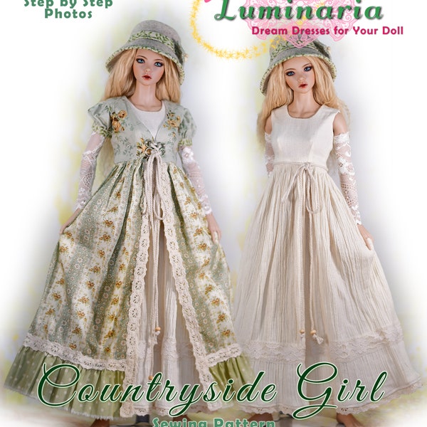 BJD Doll Clothes Pattern Fits 18" Iplehouse FID Fashion MSD Ball Jointed Dolls by Luminaria Designs