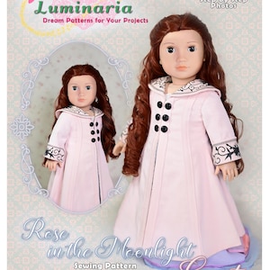 Titanic 18 Inch Doll Clothes PDF Sewing Pattern Fits AG Rose Edwardian Dress Gown Luminaria Designs