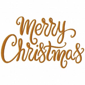 Merry Christmas Embroidery Design File .vip .vp3 .hus .pes .pec .jef .sew .xxx .csd .dst .exp .emd .10o .pcs .pcm and More. 3 Sizes
