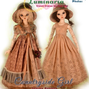 BJD Doll Clothes Pattern Fits 16&quot; Fairyland Minifee Tonner Ellowyne Wilde Slim MSD BJD Dolls by Luminaria Designs