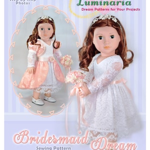 18 Inch Doll Clothes Dress PDF Sewing Pattern Dress Christmas Gala by Luminaria Designs