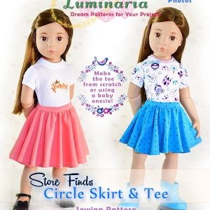 Doll Clothes Pattern Fits 19.5&quot; Gotz Happy Kidz Hannah Kidz n Cats & Journey Girl Dolls Luminaria Designs Dress Pattern