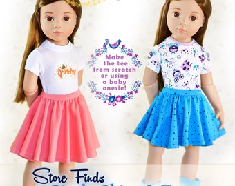 Gotz Happy Kidz PDF Doll Dress Clothes Pattern Fits 19.5" Hannah Kidz n' Cats 18" Slim Dolls by Luminaria Designs