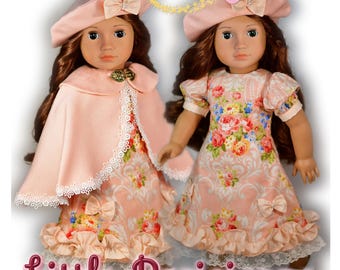 18" Doll Clothes Pattern Dress Fits 18" Dolls Paris Grace France Little Parisienne by Luminaria Designs