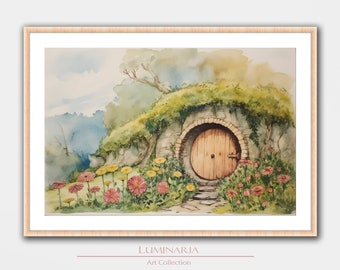 Fan Art Print Fantasy Wall Home Decor Poster Literature Literary Book Lover Gift Art The Shire