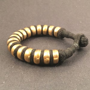 Bronze Tribal Snake Bracelet Handcrafted by Indian Artisans image 1