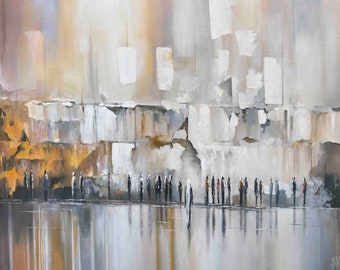 By the Kotel Contemporary Judaica Art PRINT On Canvas 120x80 cm signed by J,Bitton