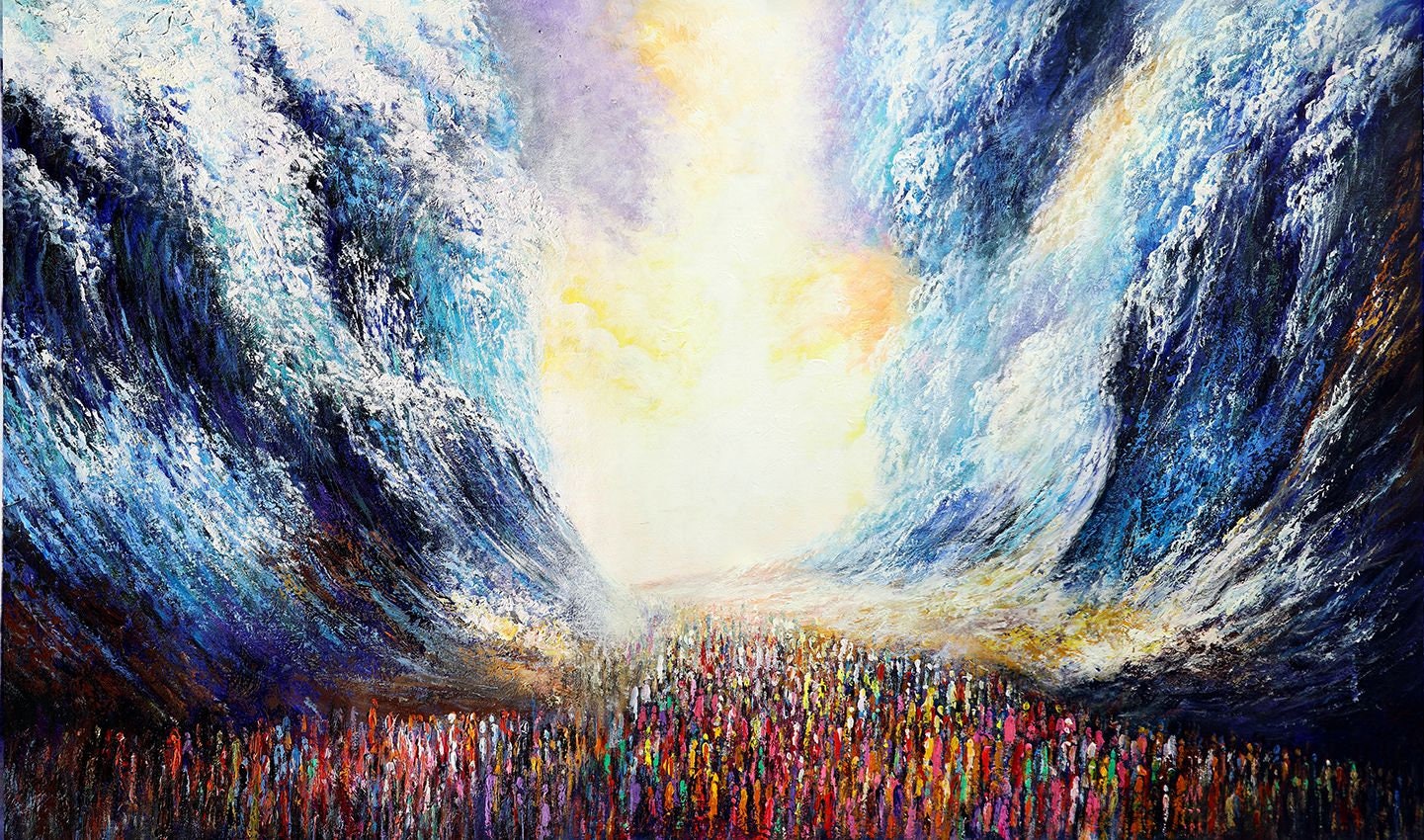 Yam Suf . crossing the sea Contemporary Judaica Art PRINT On Etsy