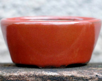 Hand thrown stoneware small bonsai pot